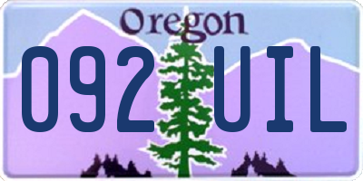OR license plate 092UIL