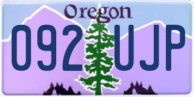 OR license plate 092UJP