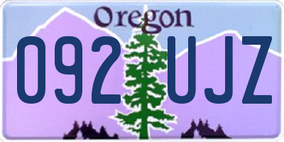 OR license plate 092UJZ
