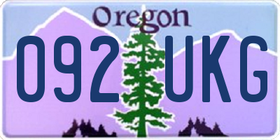 OR license plate 092UKG