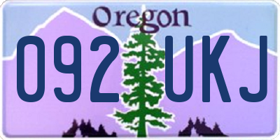 OR license plate 092UKJ