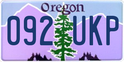 OR license plate 092UKP