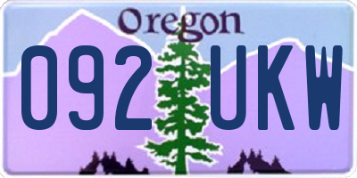 OR license plate 092UKW