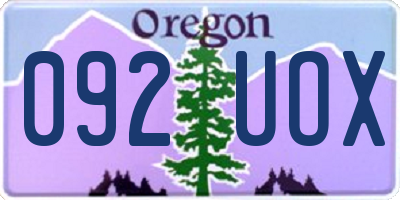 OR license plate 092UOX