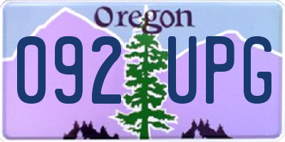 OR license plate 092UPG