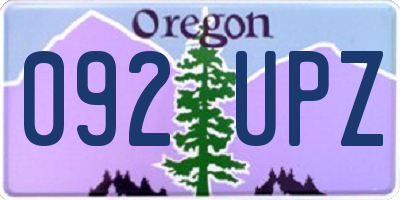 OR license plate 092UPZ