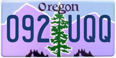 OR license plate 092UQQ