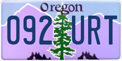 OR license plate 092URT