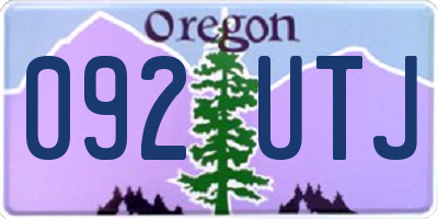 OR license plate 092UTJ
