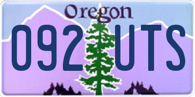 OR license plate 092UTS