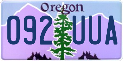 OR license plate 092UUA