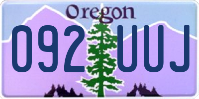 OR license plate 092UUJ
