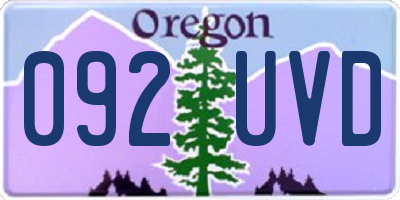 OR license plate 092UVD