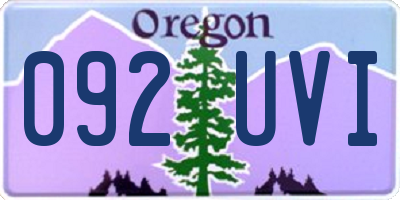 OR license plate 092UVI