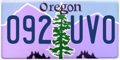 OR license plate 092UVO