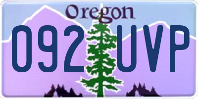 OR license plate 092UVP