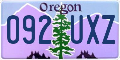 OR license plate 092UXZ
