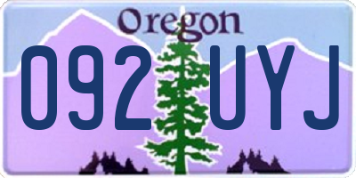 OR license plate 092UYJ