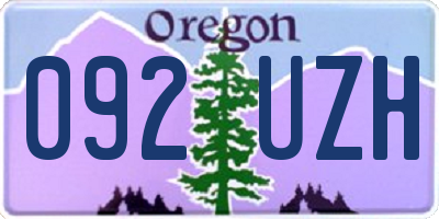 OR license plate 092UZH