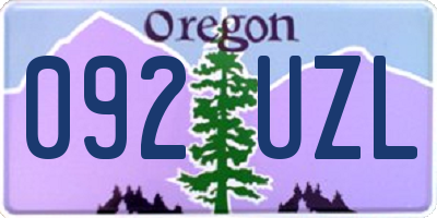 OR license plate 092UZL