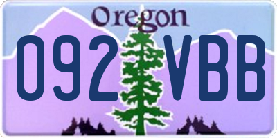 OR license plate 092VBB