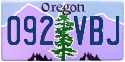 OR license plate 092VBJ