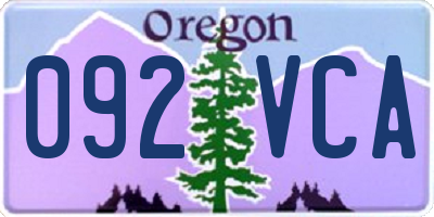 OR license plate 092VCA