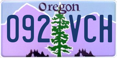 OR license plate 092VCH