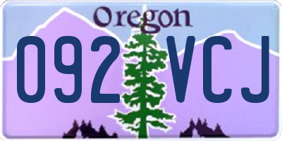 OR license plate 092VCJ