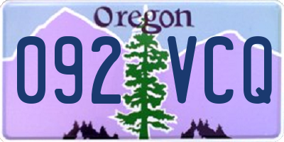 OR license plate 092VCQ