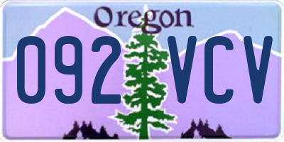OR license plate 092VCV