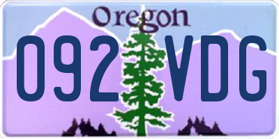 OR license plate 092VDG