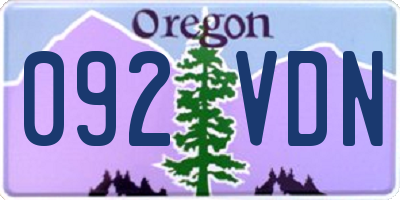 OR license plate 092VDN