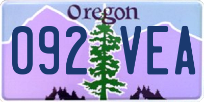OR license plate 092VEA
