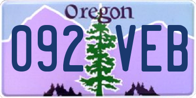 OR license plate 092VEB