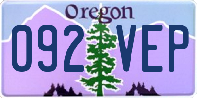 OR license plate 092VEP