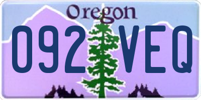 OR license plate 092VEQ