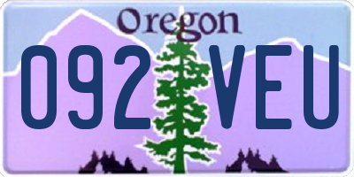 OR license plate 092VEU