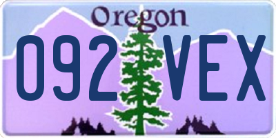 OR license plate 092VEX