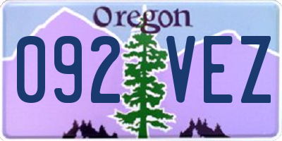 OR license plate 092VEZ
