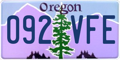OR license plate 092VFE