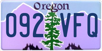 OR license plate 092VFQ