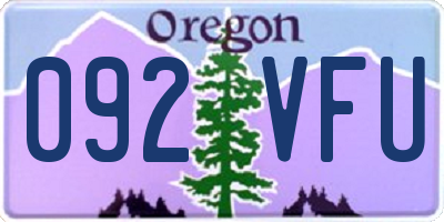 OR license plate 092VFU