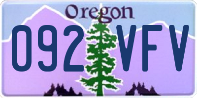 OR license plate 092VFV