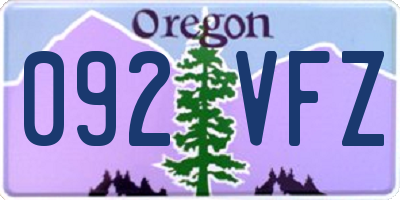 OR license plate 092VFZ