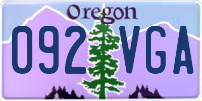 OR license plate 092VGA