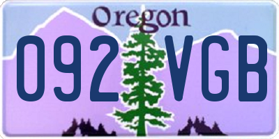 OR license plate 092VGB