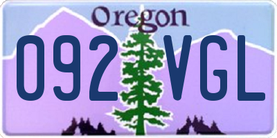 OR license plate 092VGL