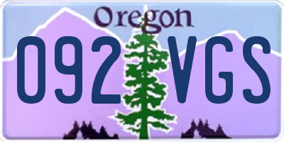OR license plate 092VGS
