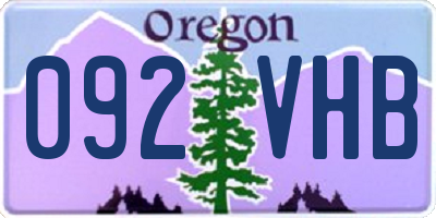 OR license plate 092VHB